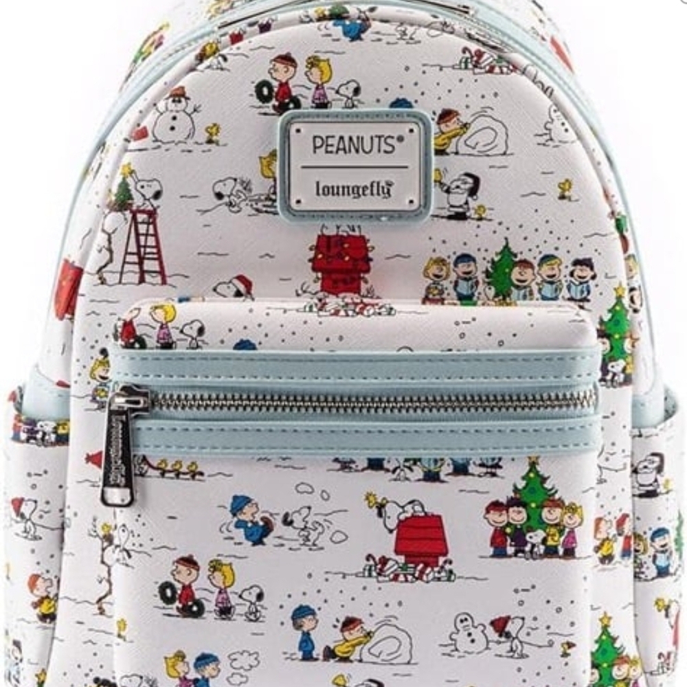 Loungefly Peanuts Kids Backpack - White and Blue